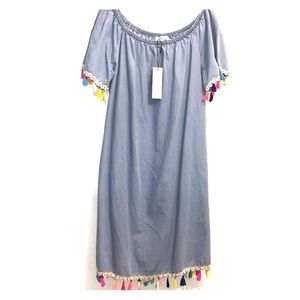 Off the shoulders Pom-Pom dress